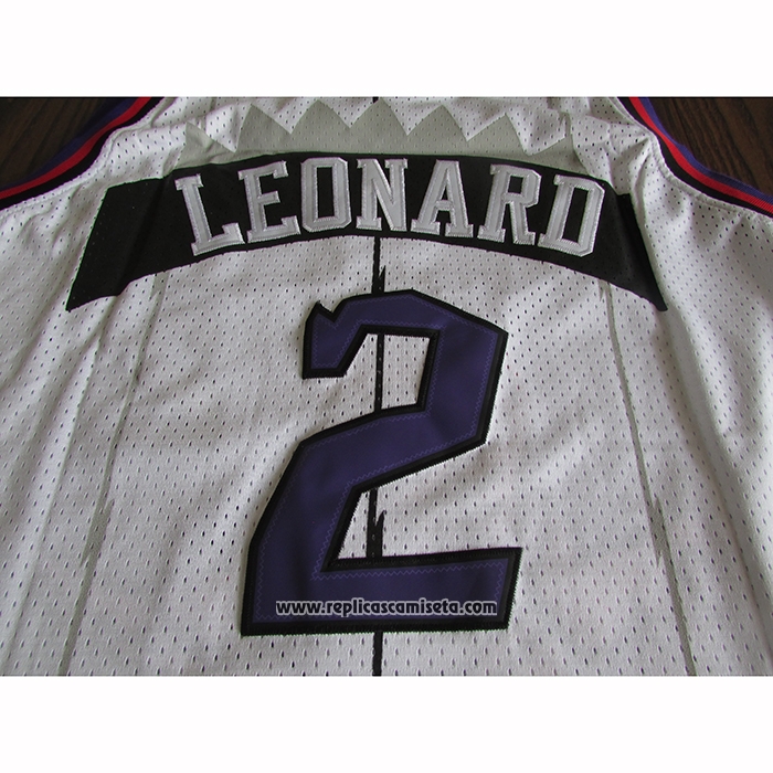 Camiseta Toronto Raptors Kawhi Leonard #2 Retro Blanco